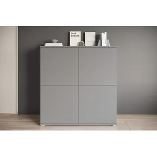 PC-Schrank OTTO HOME "Kenia, Sekretär, Home Office", grau pallad, B:120cm H:125cm T:39,5cm, Sekretäre, PC-Schrank, Mit Push-to-open, Tastaturauszug und praktischem Stauraum