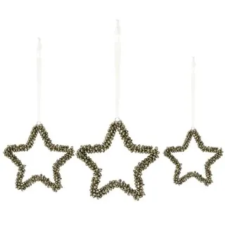 Small Foot Company small foot 2357 Weihnachtsdeko Sternenhänger Glöckchen, 3er Set