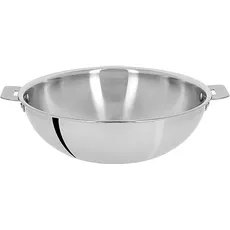 CRISTEL FRANCE Wok 24cm CASTELINE Edelstahl silber