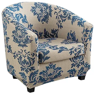 Meigeh Sesselbezug Tub Club Stuhlbezüge Sesselschoner 2 Stück Sesselhusse Stretch Clubsessel Sesselüberwurf für Tullsta Stuhl Provence