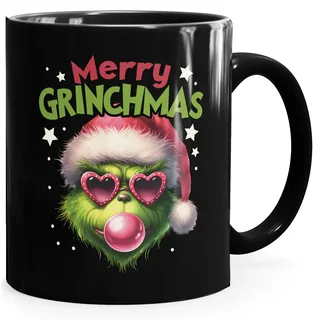 MoonWorks® Tasse Weihnachten Merry Grinchmas XMAS Geschenkidee für weibliche Grinch-Fans schwarz standard
