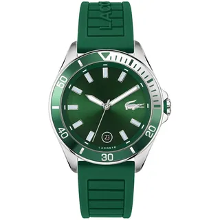 Lacoste Analog Quarzuhr für Herren Kollektion TIEBREAKER mit Grünes Silikonarmband - 2011263