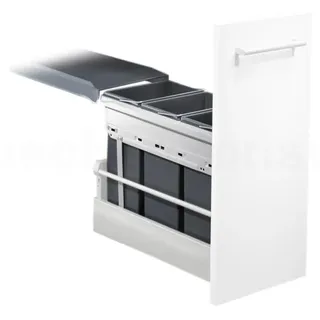 Hailo Abfallsammler 3664131 TZ Inset Terzett 3x 10 Liter - Grau