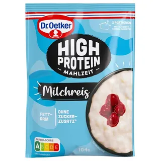 Dr. Oetker Dr.Oetker High Protein Mahlzeit Milchreis als Hauptmahlzeit oder als Protein Snack.