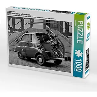 CALVENDO Puzzle EIN Motiv aus dem Kalender BMW Isetta 300 in schwarzweiß 1000 Teile Puzzle quer | Lege-Größe cm Foto-Puzzle für glückliche Stunden