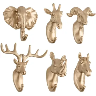 Goetland Tierhaken Tier Haken Wandhaken Garderobenhaken Kleiderhaken Dekoration Wand Kunst Selbstklebend