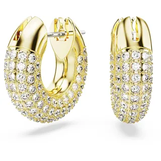 Swarovski Dextera Kreolen, Vergoldete Ohrringe mit Strahlenden Kristallen