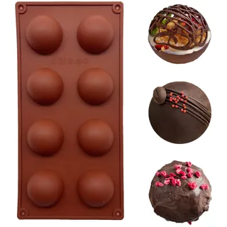 duoyif Schokoladenform Halbkugel Silikonform Kugel Ø 4,5 cm 8 Löcher | Halbkreis Silikonform Kugel Kuchenform Halbkugel Backform Für Schokolade Mousse Eiswürfel Kuchen Dekor Kugeln