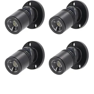 ANYPOWK Dimmbare Mini-LED-Spots 5V - 1.5W 150lm mit Verschiedenen Farben (Rot, Grün, Blau, Weiß) und Kabelloser Fernbedienung - Kompakte Spots für Präsentationsbeleuchtung, Packung mit 4