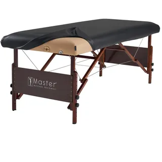 Master Massage Abwischbarer Schutzbezug Uberzuge aus PU Leder für Olreiche Massageliege-Schwarz