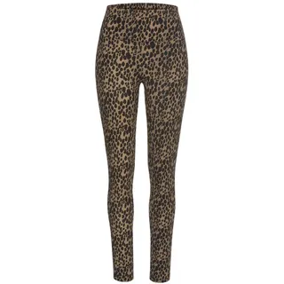 Buffalo Leggings mit Leoprint, braun