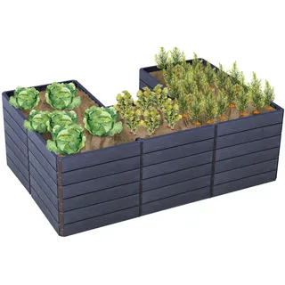 GARANTIA Hochbeet klassisch Ergo Quadro 75 x 160 x 75 cm Braun