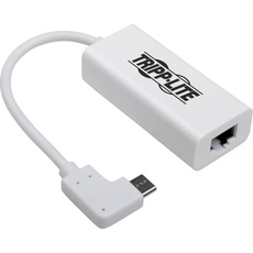 Eaton USB-C to Gigabit Network Adapter with Right Angle USB-C Thunderbolt 3 Compatibility (USB, RJ45), Netzwerkadapter, Weiss