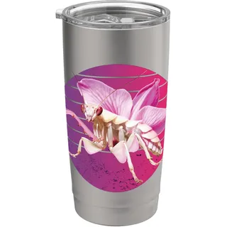 Schöne Orchideen Gottesanbeterinn Blume. Niedlich Doppelwandiger Edelstahl-Thermobecher