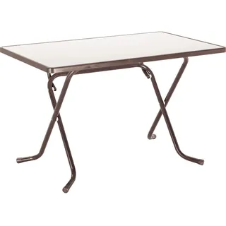 BEST Freizeitmöbel Madrid Klapptisch 110 x 70 x 73 cm Braun
