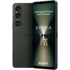Sony Xperia 1 VI (innovativer Sensor mit Dreifachobjektiv und ZEISS, 6,5 Zoll, 19,5:9 FHD+ HDR OLED 120Hz, 3,5mm Audio, Android 14, IP65/68, Dual SIM, grün, 24+12 Monate Garantie [Amazon Exklusiv]