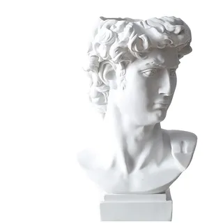 David-Kopf-Statue – nordischer Ins-Stil, antike große Leinwandvase, Wasserkultur, ergänzender eingebetteter Druck, Kupplungseimer, Statue im römischen Stil, Pflanzgefäß, Make-up-Pinselbehälter, Stifth