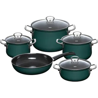 Riess Emaille Kochtoopf Set TEAL
