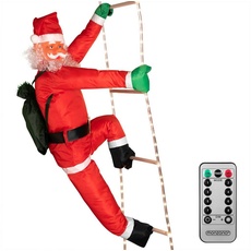 Bild Weihnachtsmann auf Leiter mit 120 LEDs