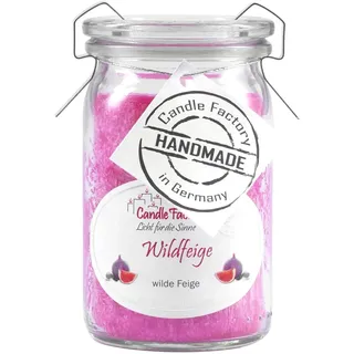 Candle Factory Baby Jumbo Duftkerze aus pflanzlichem Stearin im hitzebeständigen Glas der Marke Weck®, bis zu 20h Brennzeit, Duft: Wildfeige