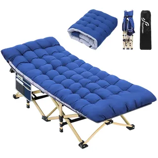 Sportneer Feldbett mit Matratze, Klappbett Breite 71cm Tragfähigkeit 204KG Gästebett Campingbett Feldbett Mit Aufbewahrungstasche für Erwachsene Outdoor Indoor Garten Camping Reisen