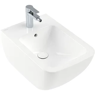 Villeroy & Boch Venticello Bidet, 375x560mm, mit Überlauf, wandh.Stone White ceramicplus