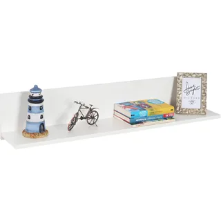 Ricoo Wandregal 98 x 19 x 19 cm Weiß Matt