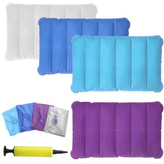 HENGBIRD 4PCS Aufblasbares Kissens,Camping Kissen Sitzkissen Aufblasbar Reisekissen Aufblasbar Strandkissen Aufblasbar Campingkissen Aufblasbares Sitzkissen Aufblasbare Kissen Strandkissen Aufblasbar