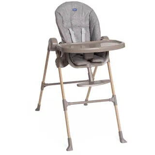 Chicco Polly Essential, Kinderhochstuhl für Babys von der Geburt bis 15 kg, Hochstuhl mit verstellbarer Höhe und Fußstütze, Kompakt verstaubar, Modernes Design