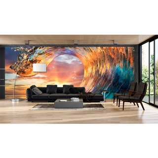 Oedim - Vinyl-Fototapete für die Wand, Sonnenuntergang, 500 x 300 cm, Wohnzimmer