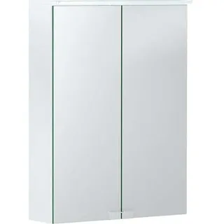 Geberit Option Basic Spiegelschrank mit integrierter Beleuchtung, zwei Türen, Breite 50cm, 500257001, 500.257.00.1