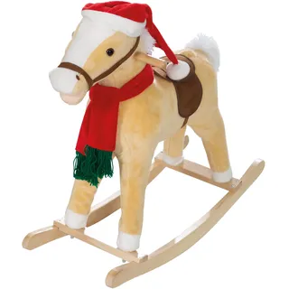 roba Schaukelpferd, mit Weihnachtsmütze & Schal, gepolstert, Sattel, Sound, 1 St