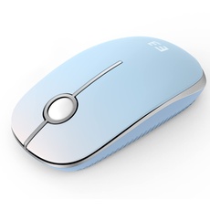 seenda Kabellose Maus, 2.4 G Silent Mouse mit USB-Empfänger, 18 Monate Akkulaufzeit, 1600 DPI Präzisions-tragbare Wireless Mouse für Windows/Mac/Linux mit USB-Anschlüssen (Blaugrün)