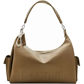 DESIGUAL Half Logo 24 Shoulder Bag Synthetik Green/Beige