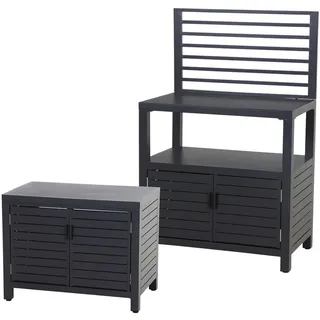 Siena Garden Outdoorküche Anthrazit ca. 180x70.5x56 cm