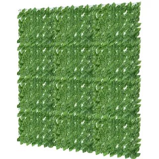 Mantigositeen Künstliche Efeu Hecke Sichtschutz,Efeu Sichtschutz 200 * 300cm,Sichtschutzzaun, Rolle,Efeublätter eignet Sich perfekt für Terrassenbereiche im Freien