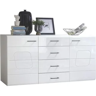 Innostyle Sideboard SPIRIT PLUS (3 St.), weiß hochglanz MDF, weiß