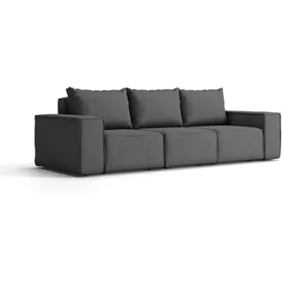 Kaiser Möbel Gartensofa 3-Sitzer Für Den Garten Sonne Grau , Holz , 245x73x88 cm , Gartenmöbel, Loungemöbel, Gartensofas & Loungesofas