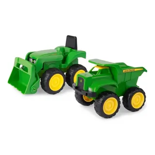 John Deere Mini Sandbox Tractor And Dump Truck Set - Grün, Gelb