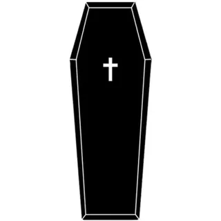 Ro Rox Teppich in Sargform Kreuz Gotisch rutschfest Heimdekoration Halloween