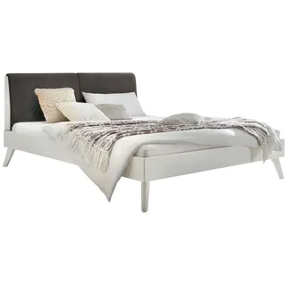 Hasena Bett , Anthrazit, Weiß , Holzwerkstoff , 180x200 cm , Über- und Sondergrößen erhältlich, gepolstertes Kopfteil, in verschiedenen Holzarten erhältlich, in verschiedenen Größen erhältlich , Schlafzimmer, Betten, Doppelbetten