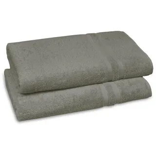 Zollner Saunatuch, 2er-Set, 70x180 cm, 100% Baumwolle, Braun , Taupe , Textil , 70x180 cm , Oeko-Tex® Standard 100 , Heimtextilien, Badtextilien, Saunatücher