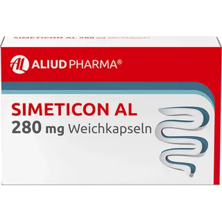 Simeticon AL 280 mg Weichkapseln bei Blähungen, 32 St. Kapseln