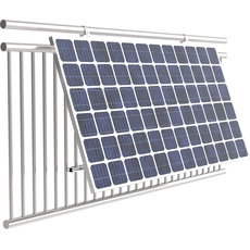 Solarsys® - Balkonkraftwerk Balkonhalterung TÜV-Zertifika Verstellbar 0°-30° Solarmodul Halterung Alu, Halterung zum Befestigen von PV Photovoltaik Solarmodul Solarpanel am Balkongeländer