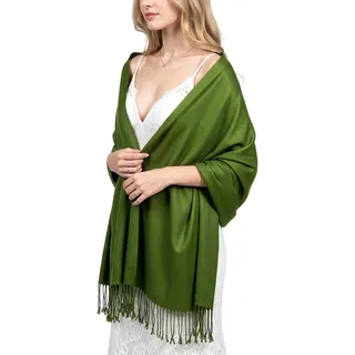 Achillea Damen Achi23 Pashmina-Schal, Dark Olive, 28" W x 76" L