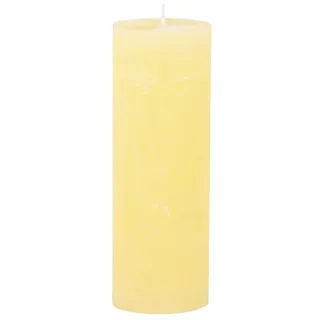 Chic Antique Macon rustikale Stumpenkerze Kerze Antik Altarkerzen 100% Paraffin Lange Brenndauer (Melon-gelb, 20x7 cm)