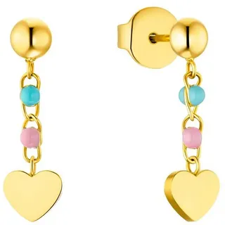 Prinzessin Lillifee Paar Ohrhänger »Herzen«, 97353107-0 gelbgoldfarben-blau-rosa