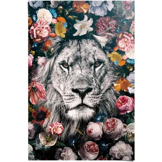 Reinders! Reinders Poster "Löwe Blumenkranz - Pflanzen - Farbenfroh" 1 Stk. tlg., farbe bild(er): mehrfarbig