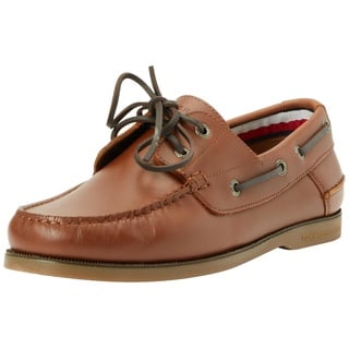 Tommy Hilfiger Herren Boat Schuh TH Boat Shoe Core Leather aus Leder, Braun (Winter Cognac), 41