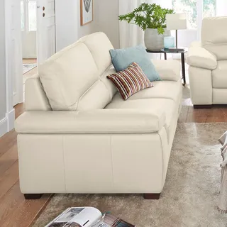 CALIA ITALIA 3-Sitzer »Gaia, hochwertiges Ledersofa mit erstklassigem Sitzkomfort« edles Design, in zwei hochwertigen Lederqualitäten, beige